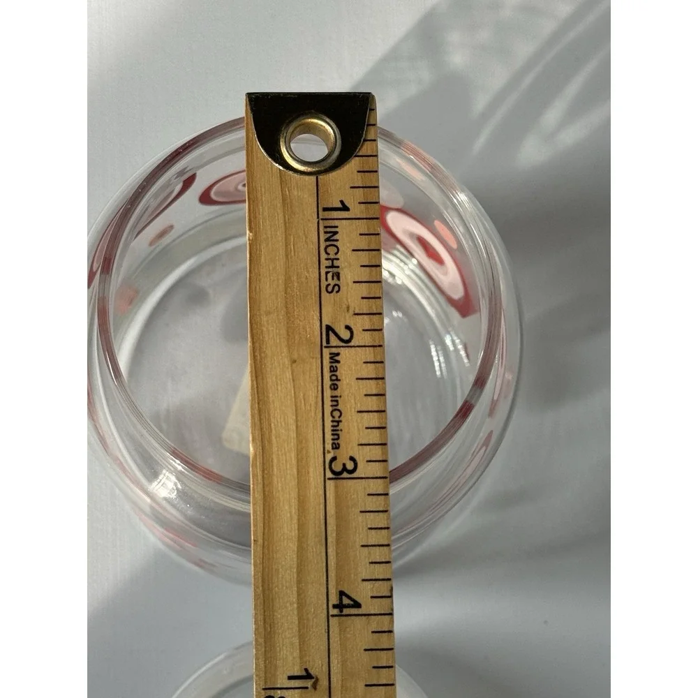 Libbey‎ Glass Valentines Day Glass Candy Jar Live Love Laugh
